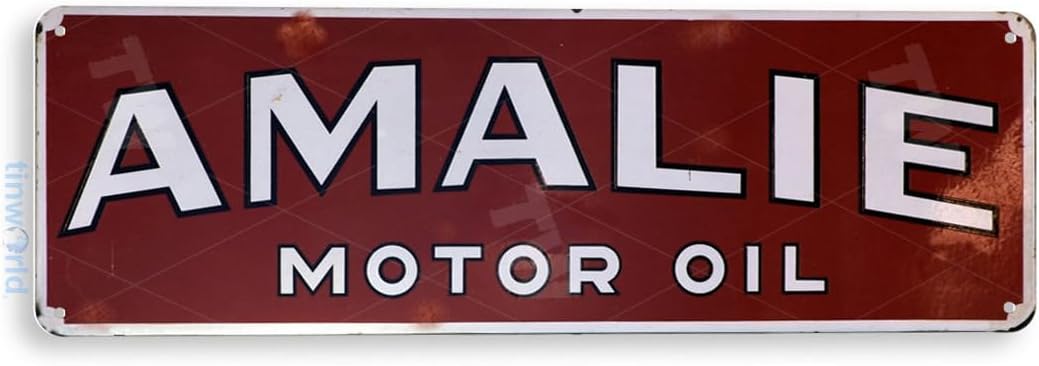 Tinworld Signo de estaño aceite de amalia, retro, gasóleo, metal, decoración, taller, garaje, cueva, A209