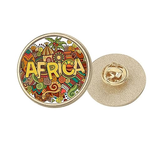 Broche ronde en métal doré style aborigène, finition haute qualité taille M