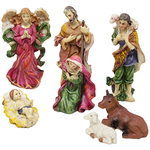 ToCi Belén navideño con 11 Figuras (de hasta 10 cm) de diseño clásico para decoración navideña de belén