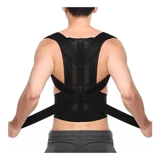 Colete Corretor de Postura Coluna Lombar e Clavícula - Corretor ajustável para as Costas, Auxílio em Alívio de Dores no Pescoço, Costas, Clavícula e Tensão Lombar (M)