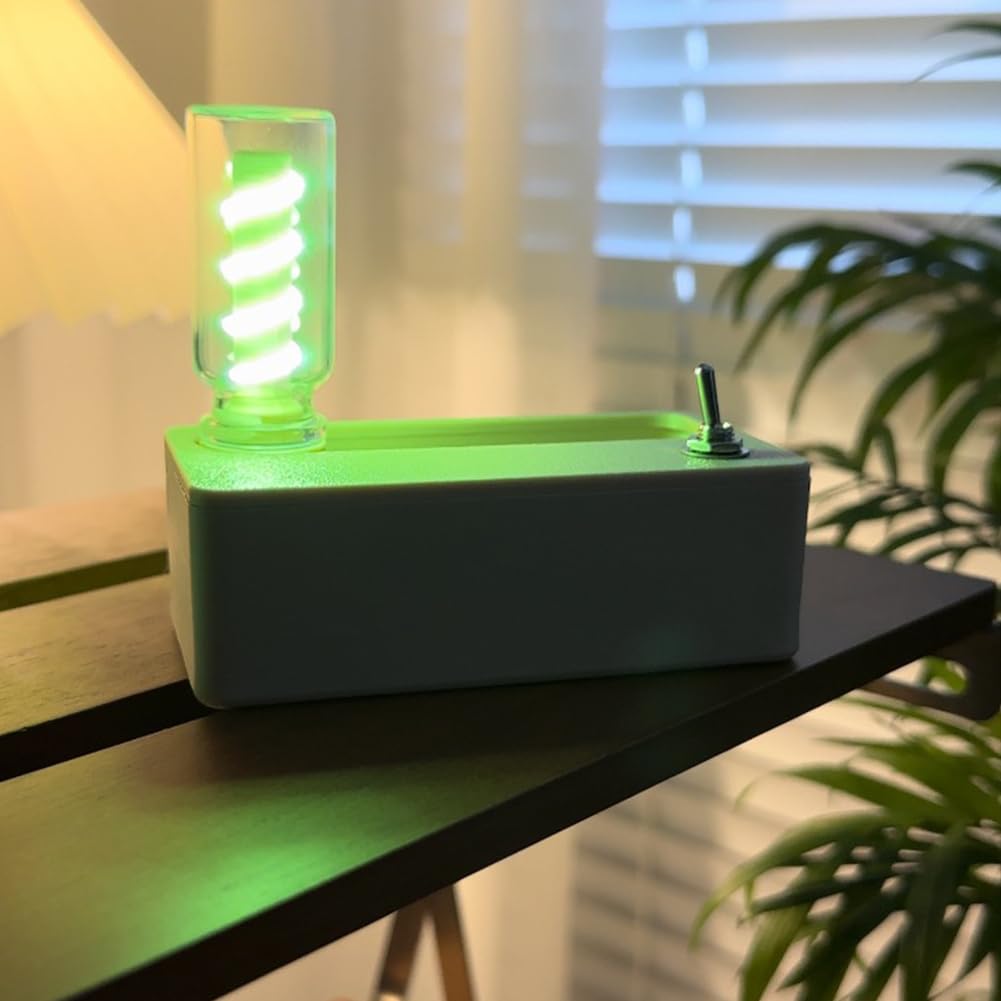 Fiorky Decompressions Mechanical Night Light, Press Lever Ejection Night Lamp Relieve Stress Manual Mechanical Flip Flexible Light Spotlight Night Light for Outdoor Camping (Without Base)