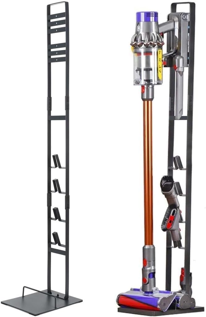 BRIGHTSHOW Vacuum Stand for Dyson V15 V11 V10 V8 V7 V6,Stable Metal Storage Bracket Holder for Handheld DC30 DC31 DC34 DC35 DC58 DC59 DC62 Cordless Vacuum Cleaners Accessories