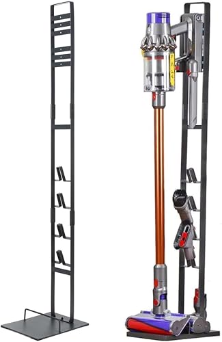 BRIGHTSHOW Dyson Vacuum Stand, Stable Metal Storage Bracket Stand Docking Station Accessories Holder for Dyson Handheld Vacuum Cleaner V15 V11 V10 V8 V7 V6 Cordless Stick Vacuum Cleaners (Grey)