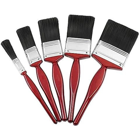 ALBERT AUSTIN Paint Brush Set - Pack of 5 Professional Paint Brushes with No Loss of Bristle, Paint Brushes for Acrylic Paint, Paint Brushes Decorating, Gloss Paint Brush, DIY Wall Painting Cover