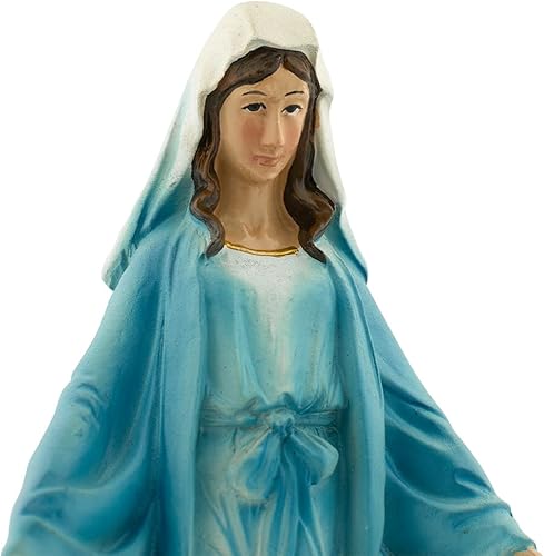 Miniatura 4 de Estatua de madre bendita pintada de 6 pulgadas de alto | Santo patrón de toda la humanidad | Gran regalo católico para la primera comunión o