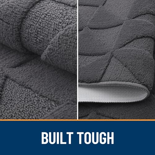 Image of OLANLY Door Mats Indoor, Non-Slip, Absorbent, Dirt Resist, Entrance Washable Mat, Low-Profile Inside Entry Doormat for Entryway (36x24 inches, Dark Grey)