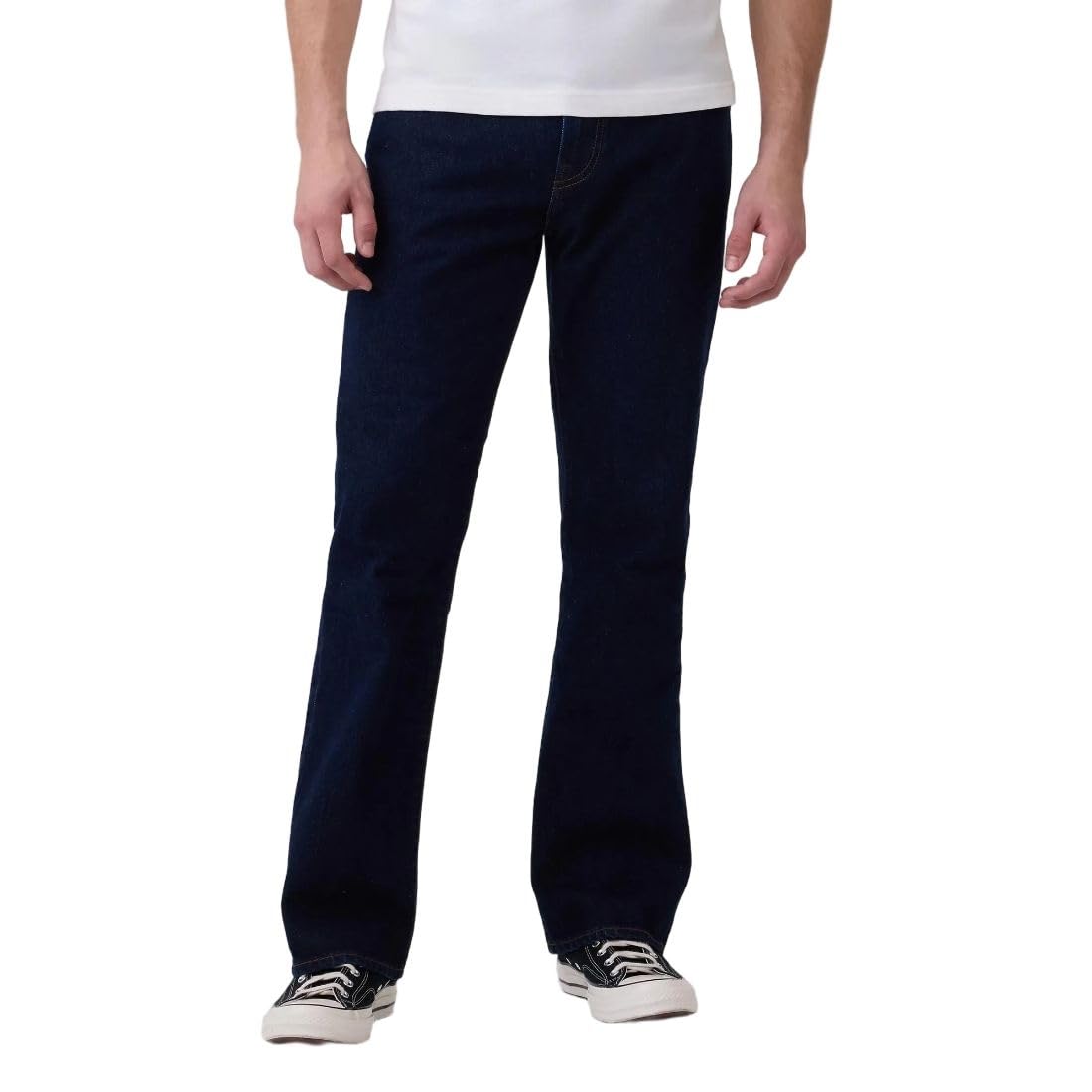 gap Mens mid Rise Solid Regular fit Jeans, Medium Blue, 28/32-picture-19