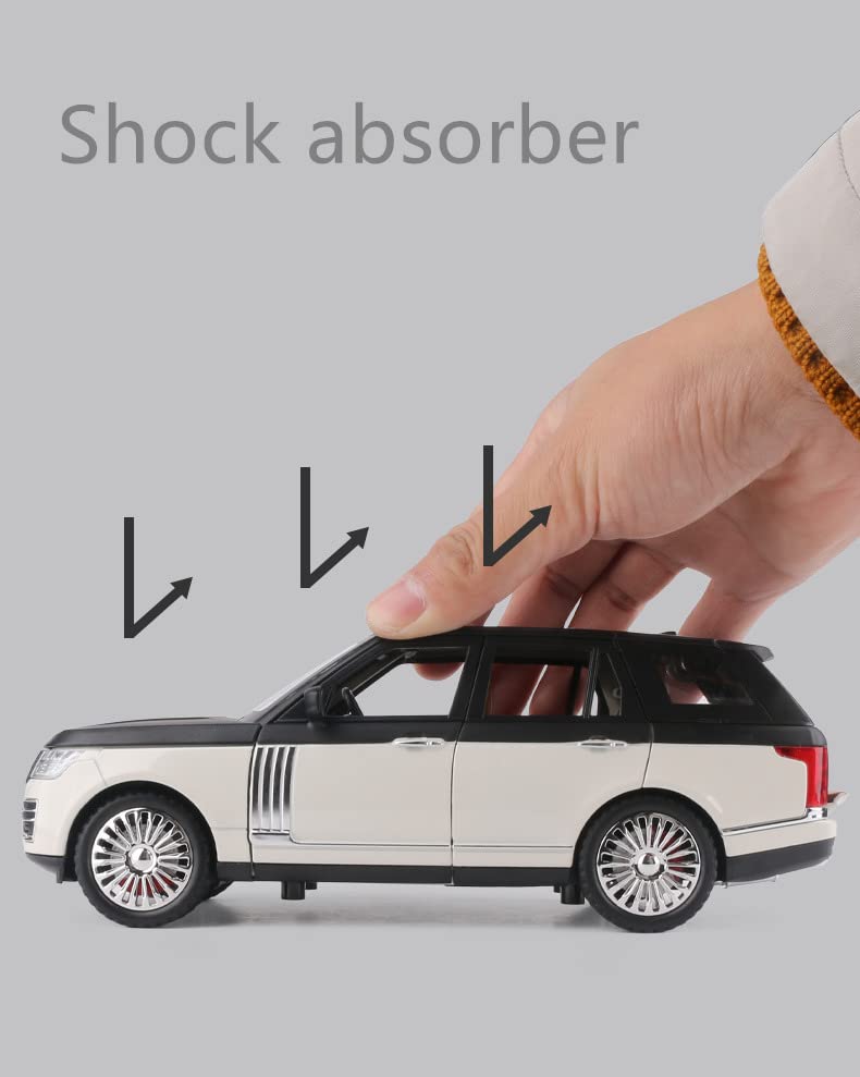 Image of DEUSON ECOM 1:24 Big Scale Model Refender Alloy Diecast Metal Car with Sound Light Pullback Toy Car for Kids Best Gifts Toys for Boys, Green