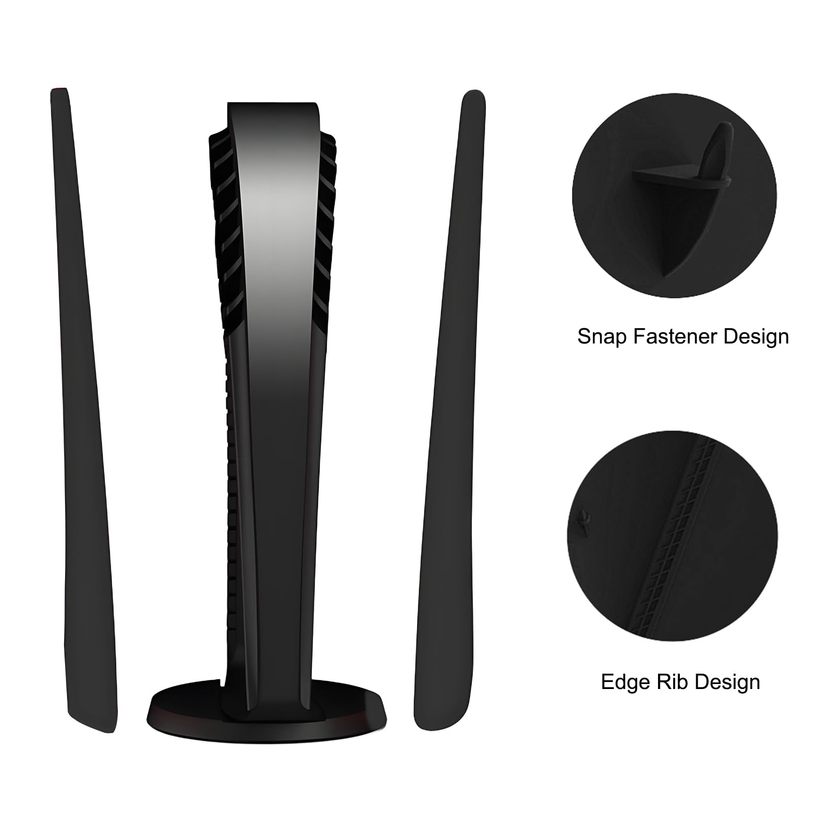 Megadream - Custodia di ricambio per console PS5, in ABS rigido, antiurto, antigraffio, antipolvere, per console PS5, compatibile con Sony PS5 Console Digital Edition (nero)