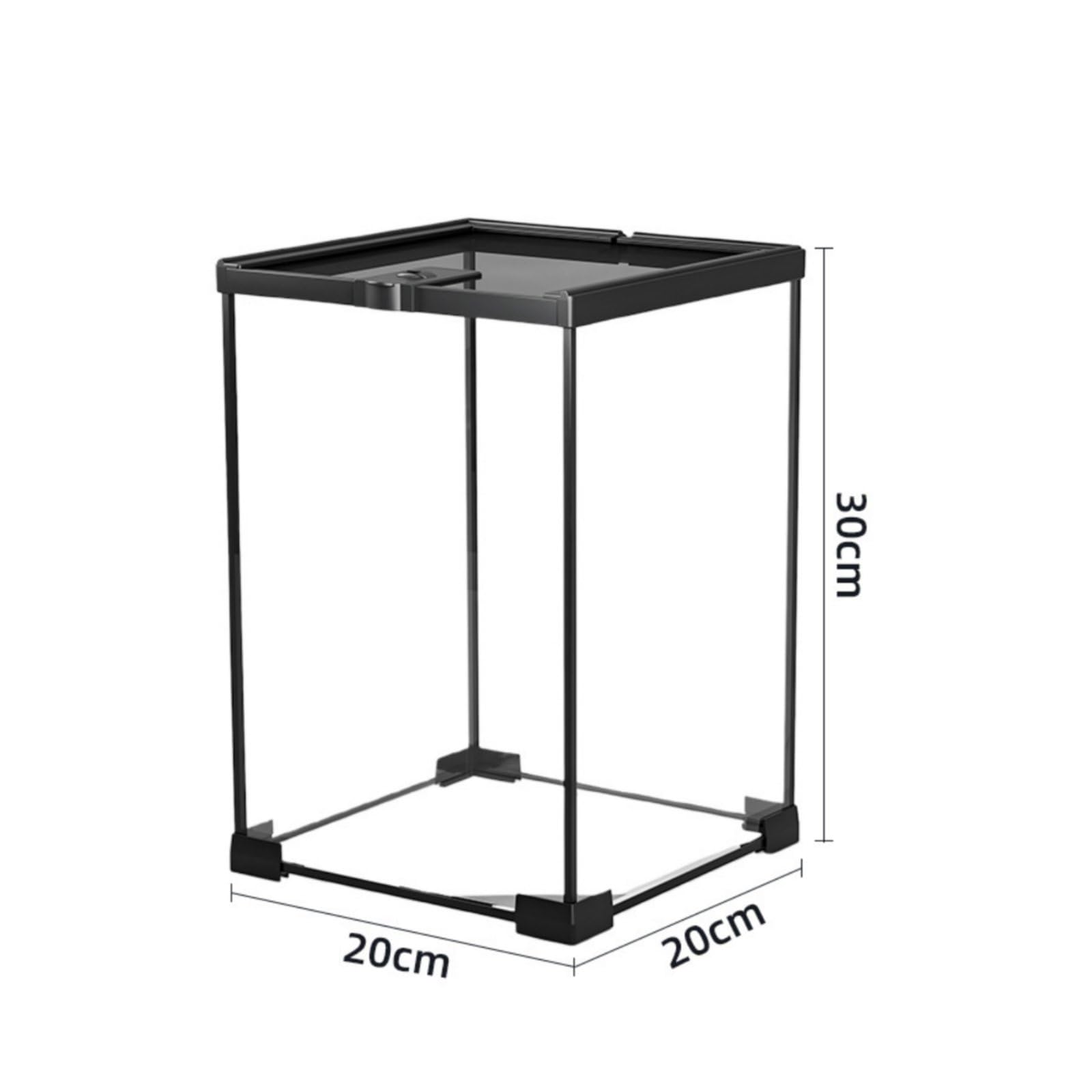 Terrario para Reptiles Terrario Acuario Vivario Hábitat con Estructura Apilable para Ahorro de Espacio Tapa de Malla y Apto para Observación Exhibición Escritorio Sala, 20-20-30cm
