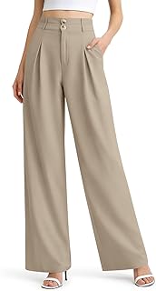 NIMIN Women's Wide Leg Pleated Dress Pants
