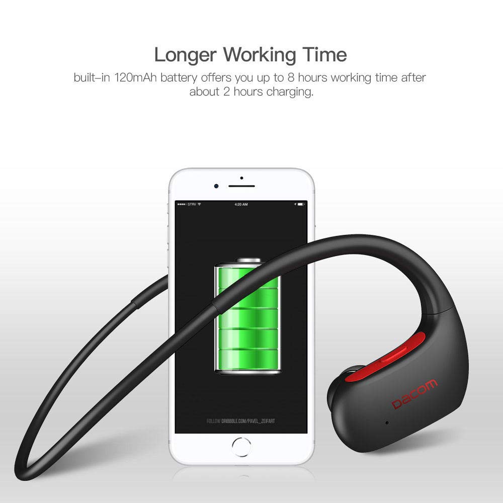 Auricolari Bluetooth, migliori auricolari wireless IPX7 Auricolari sportivi impermeabili con microfono HD Stereo Sweatproof auricolari in-ear Palestra Allenamento in esecuzione 4 ore Auricolari