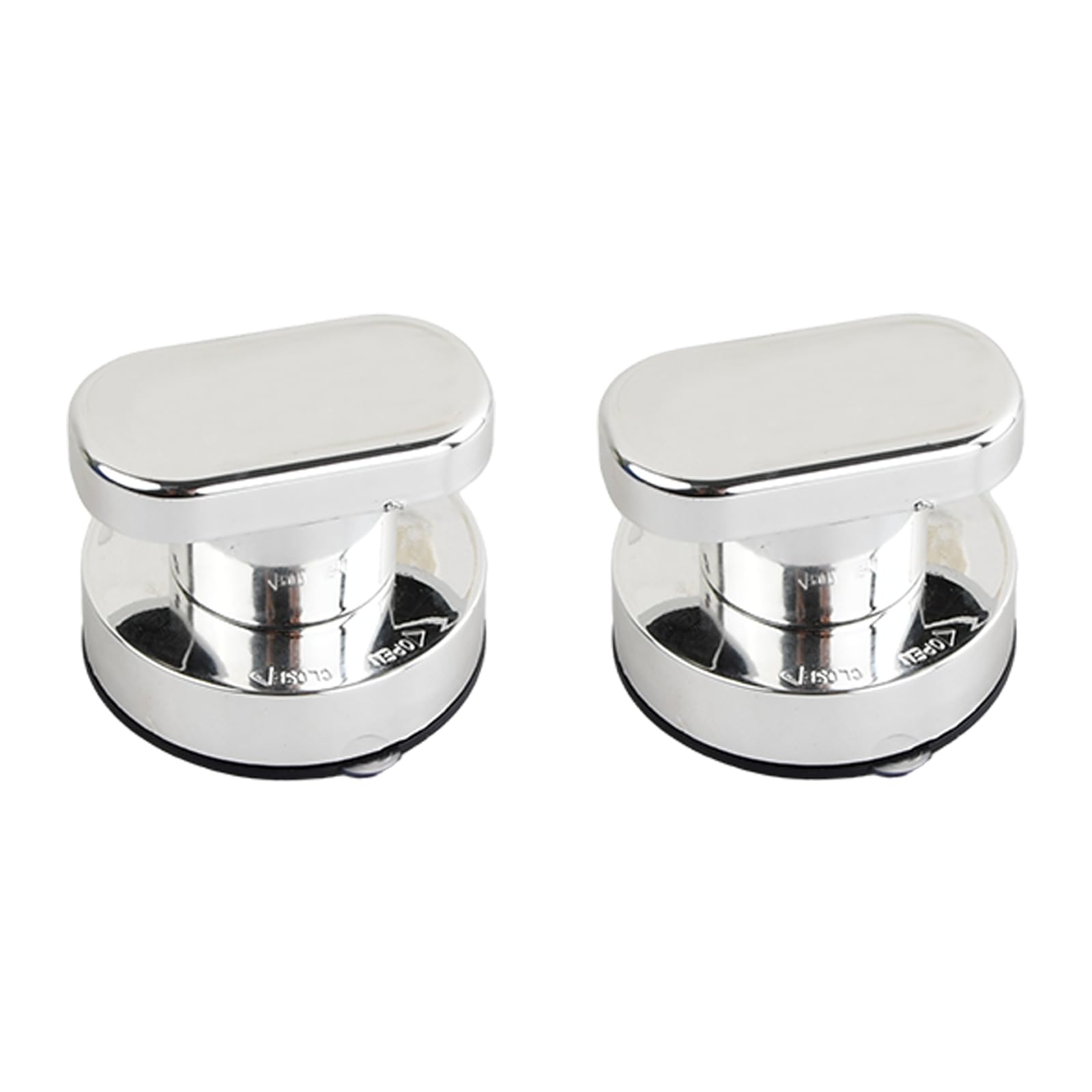 Maniglie A Ventosa 2 Pezzi - Adsorbente Forte Per Porte, Frigorifero, Armadi, Argento - Foto 6