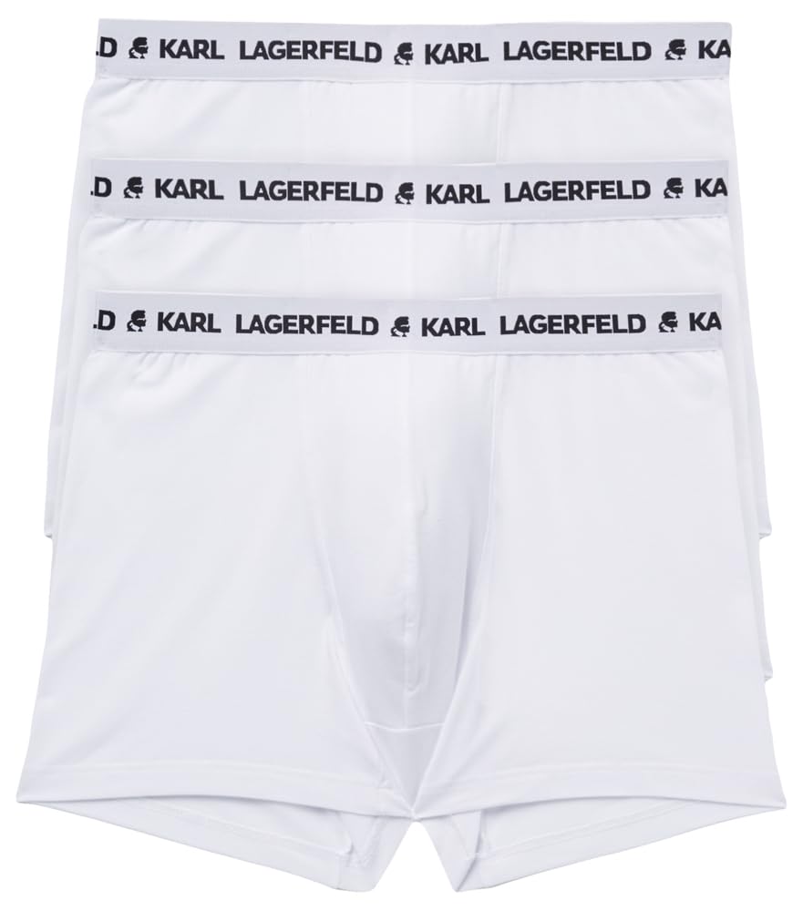 Karl Lagerfeld Herren Weiß Logo Trunk Set (3 Pack) M