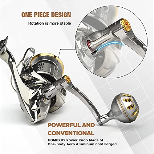 GOMEXUS 68mm Alluminio Manovella Mulinello per