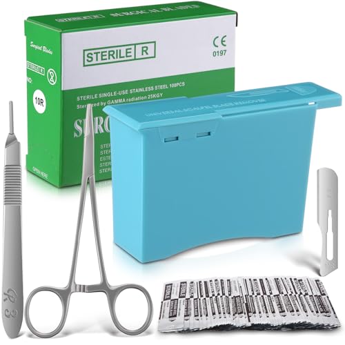 Geiserailie Dermaplaning Kit Professional Includes: 10R Dermaplaning Blades (100pcs) with Scalpel...