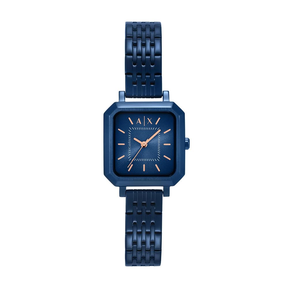 Armani Exchange Watch for Women, Quarz Dreizeigeruhrwerk und 27 mm Gehäusegröße mit Edelstahlarmband