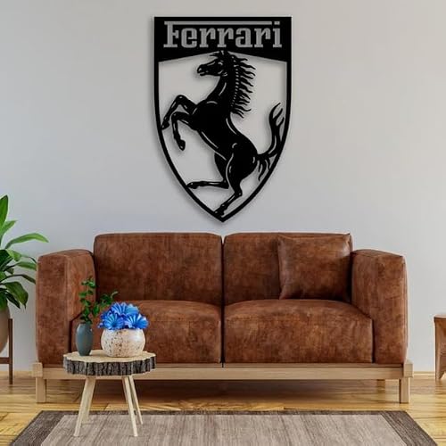 Ferrari Car Logo Metal Wall Art