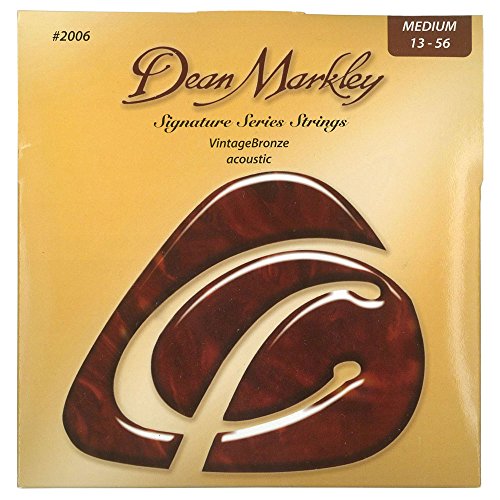 Dean Markley VintageBronze Acoustic MED 2006 - Juego de cuerdas para guitarra acústica de bronce.013-.058