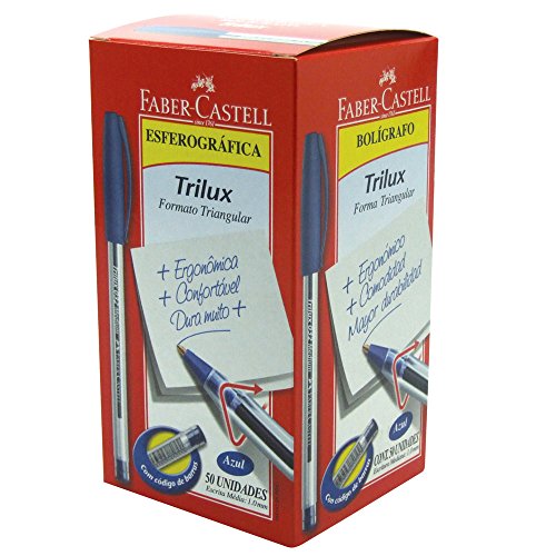Caneta Esferográfica Trilux Medium, Azul, Faber-Castell