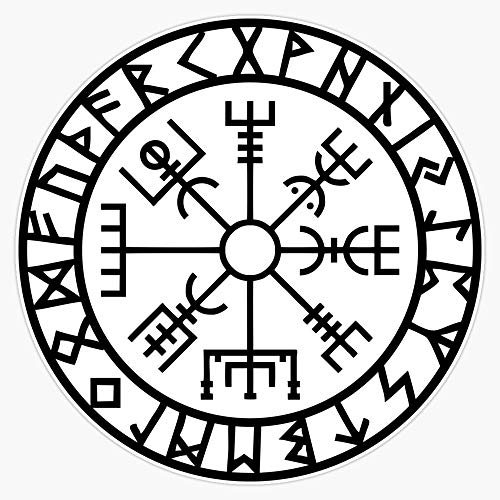 Vegvisir - Futhark - Runes - Navigator - Vikings Vinyl Waterproof Sticker Decal Car Laptop Wall Window Bumper Sticker 5
