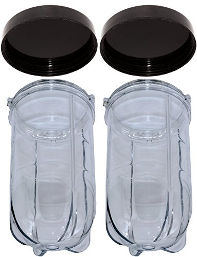 Vasos altos 16 oz con tapa para licuadora Magic Bullet miniatura 7