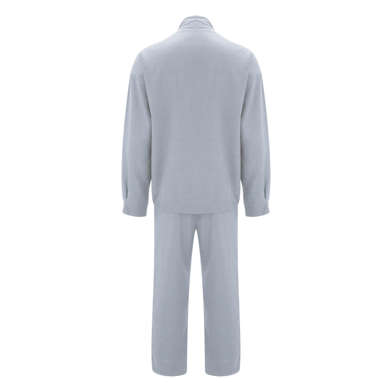 Conjunto de Chándal Hombre Con Sudadera Cardigan, Pantalones De Jogging | Chándal Hombre Conjunto Cárdigan Top de Manga Larga y Pantalones de Correr con Cintura Elastica Running
