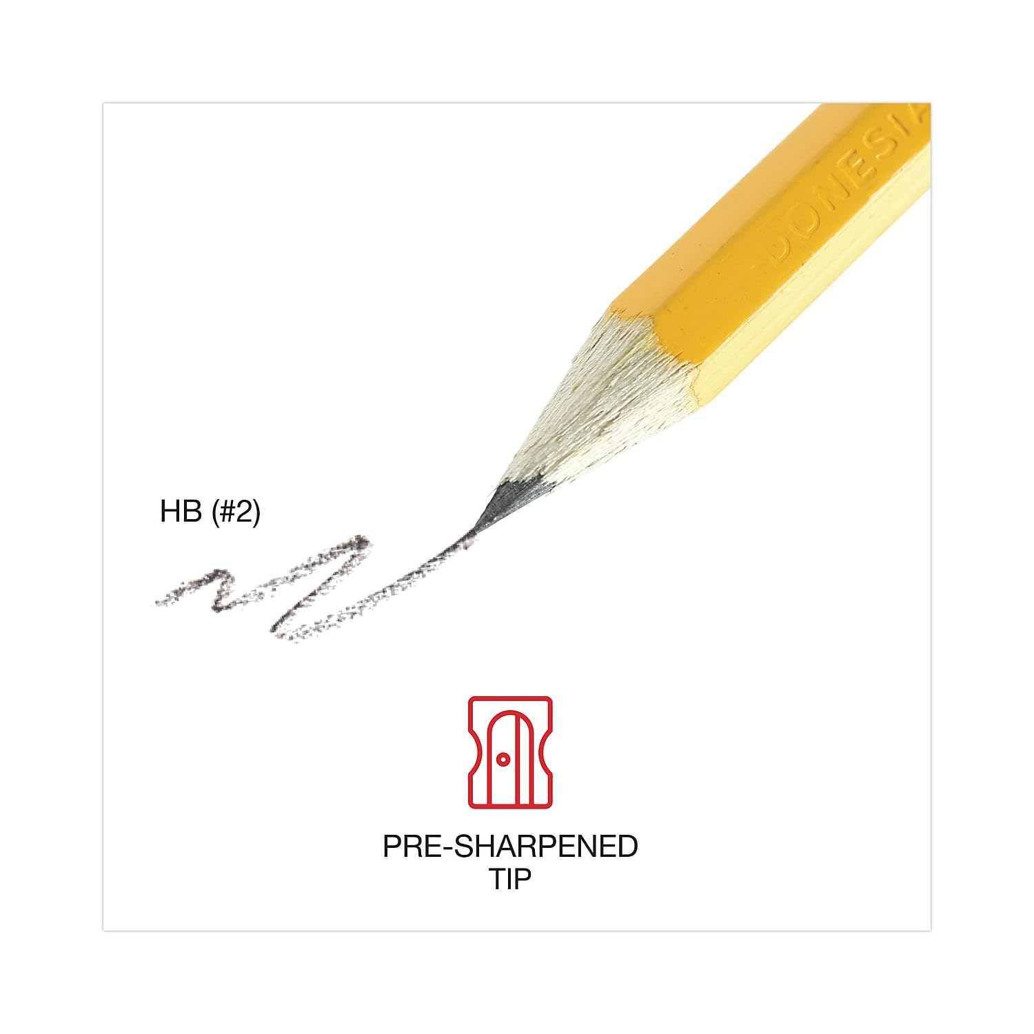 Universel 55401 # 2 Pré-affûtée Woodcase crayon, HB # 2, corps Jaune, 24/Lot