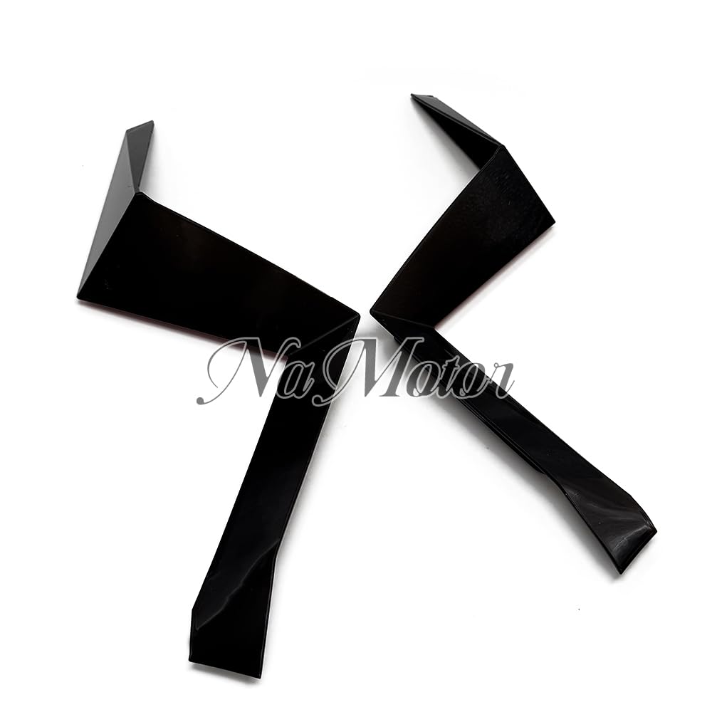Para ZONTES 368G 368G 2025 cubierta del faro de la motocicleta guía del flujo del cuerpo del vehículo ala deflector de viento lateral protección de la pierna (negro)