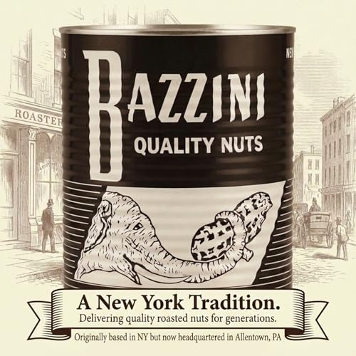 Image of Bazzini Quality Mixed Nuts 4lb Bulk Tin, Includes Cashews, Almonds, Walnuts and Filberts, Premium Roasted Mixed Nuts with Classic Crunch, Lightly Salted, Gluten Free Snack for Parties, Events, and Everyday Snacking