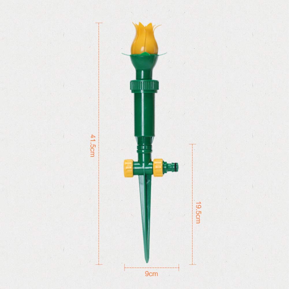 Irrigatori a rotazione automatica per irrigazione da giardino con tubo di irrigazione a goccia da 5 m e accessori