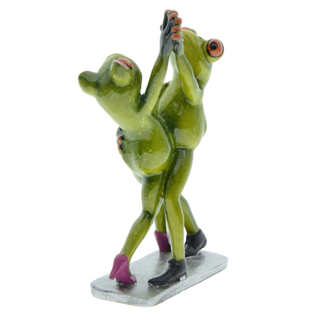 Figura creativa de rana en 3D, figura de rana bailando, adorno de resina para decoración de escritorio en el hogar, oficina