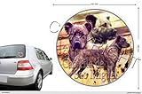 Pets-easy Circular Aufkleber Hund 10 cm Cão Fila de São Miguel