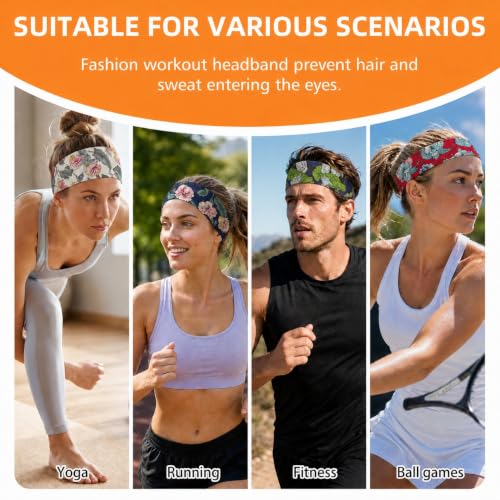 Image of Headbands for Women 8PCS, Summer-Exclusive Elastic Non Slip Hair Head Bands