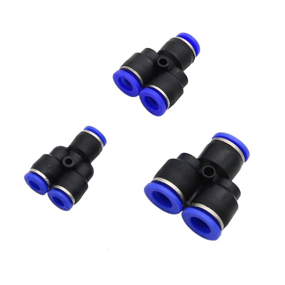 Connettore per tubo flessibile Connettore a Y con bloccaggio a slittamento da giardino, attacco rapido for ugello di raffreddamento a nebbia, 6 mm, 8 mm, 10 mm, connettore di bloccaggio, 50 pezzi