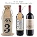HRX Package 10pcs Burlap Wine Bags with Tags for Blind Wine Tasting, Numbered Hessian Cloth Glass Bottle Gift Bags for Christmas Wedding Party Decoration
