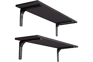 DINZI LVJ Espresso Wall Shelves