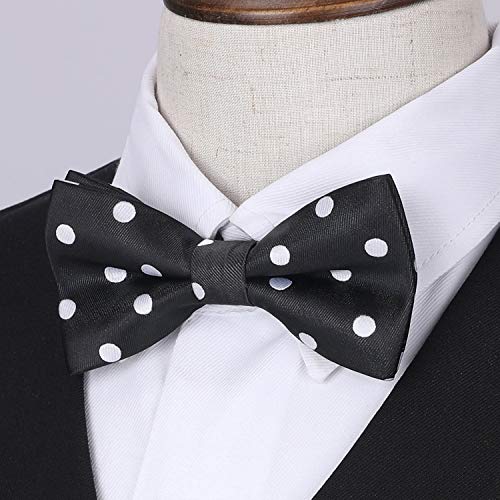 Image of HISDERN Bow Ties for Boys Pre Tied Toddler Bow Tie Adjustable Kids Bowties Clip On Fun Patterned Bowties for Wedding Party