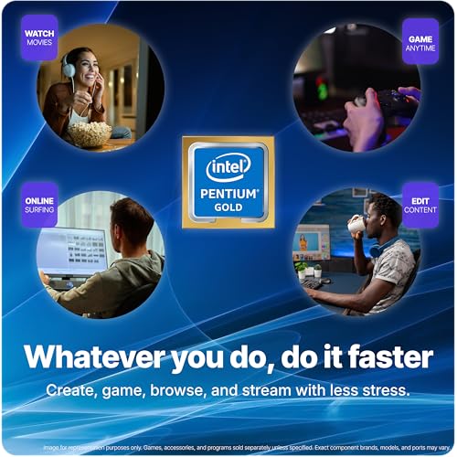 SAAV X1 Prebuilt Gaming PC Desktop Intel G5400 3.7GHz CPU, 16GB RAM, GEFORCE GTX 750 GDDR5 GPU, 512GB NVME, WiFi 6, Bluetooth, Win 11, Mouse Keyboard, PC Gaming Computer Desktop, 1-Year Warranty - Image 4