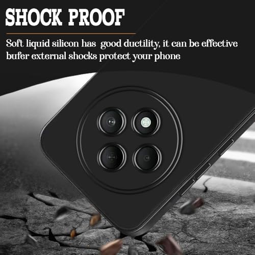 Image of Back Cover for Oppo F27 5G | Full Camera Protection | Premium Liquid Silicon Case | Flexible Bumper Case for Oppo F27 5G (Black)