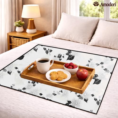 Image of Waterproof Bed Server Mat /Food Mat /Bedsheet Protector | Reversible | 2-Layer Heavy Material | Multi-Purpose Place Mat (Colour & Print May Vary) (floral-20)