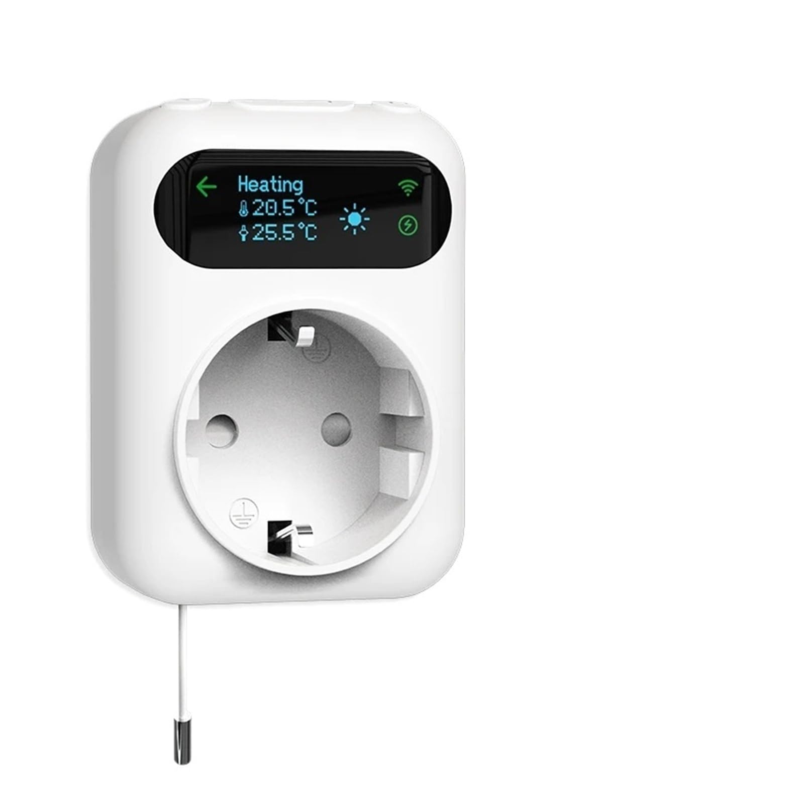 Prise de Thermostat numérique 16A, régulateur de température | Minuterie de refroidissement et de chauffage, capteur NTC 3M