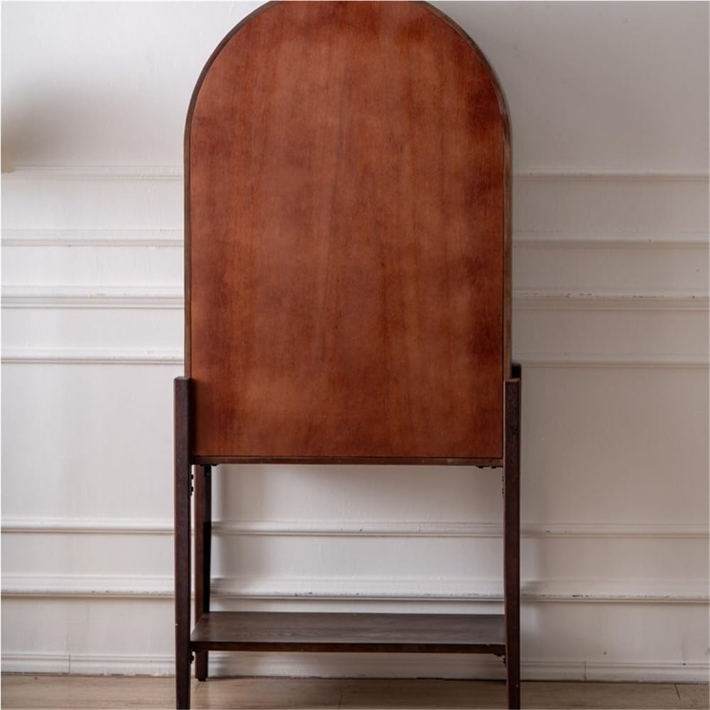 Gabinete de Bar de Vinos Industrial Vitrina de Vidrio Retro for Vino, gabinete de Entrada, gabinete Decorativo for Sala de Estar, gabinete de Almacenamiento de Madera Maciza