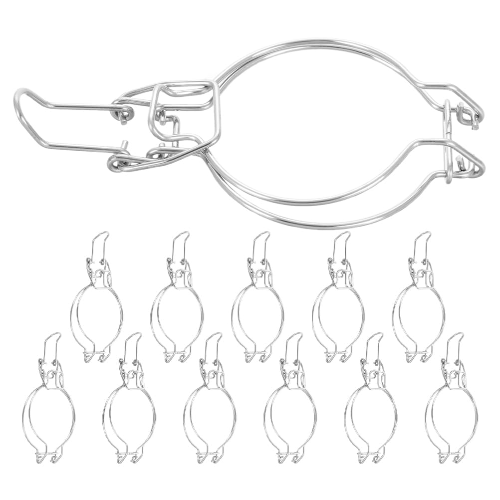 Abaodam 12 Stück Drahtklemmen Für Einmachgläser | Edelstahl Federdesign | Frischhalte-Clips Für Lebensmittel