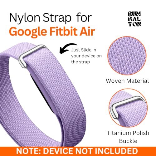 Image of Nylon Strap (Titanium Buckle) Compatible with Google Fitbit Air