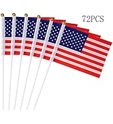 Fourth/4th of July American Stick Flags - Patriotic Party Decorations Supplies Favors