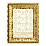 VIOLABBEY Bilderrahmen 13x18 cm Gold – Vintage-Fotorahmen für Wand oder Tischdekoration, klassisches Design für Büro & Zuhause, passend für 5x7 Inch Fotos.