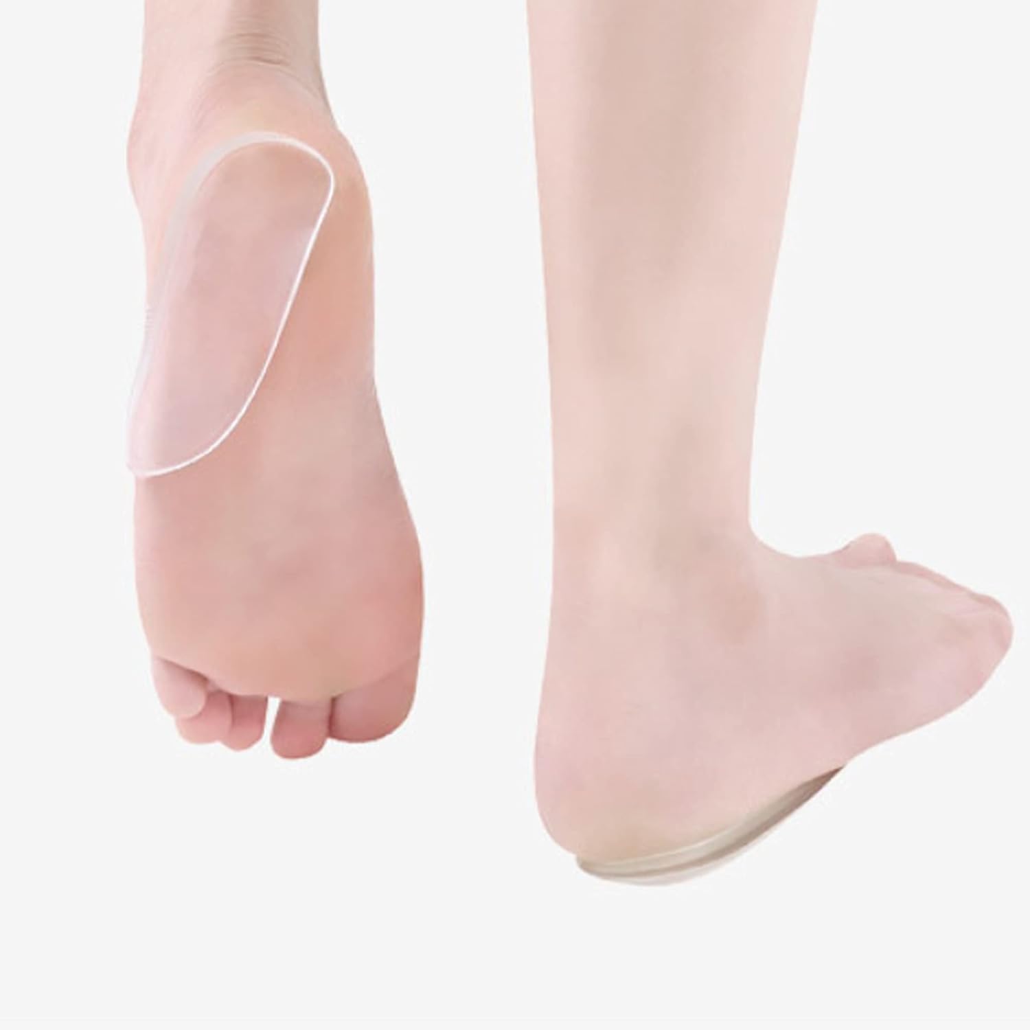 MARS WELLNESS Medial & Lateral Heel Wedge Silicone 2 Pairs - Universal - Adhesive Shoe Insert for Knock Knee Pain, Bow Legs, Foot Alignment - Pronation, Supination