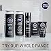 NIVEA Men DEEP Active Clean Body Wash - 8-hour Fresh Scent with Natural Charcoal - 16.9 fl. oz. Bottle (Pack of 3)