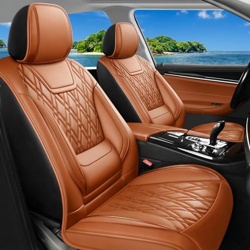 SHOUXIU for VW Volkswagen Passat 2002-2026 Car Seat Covers, Full Set, Brown